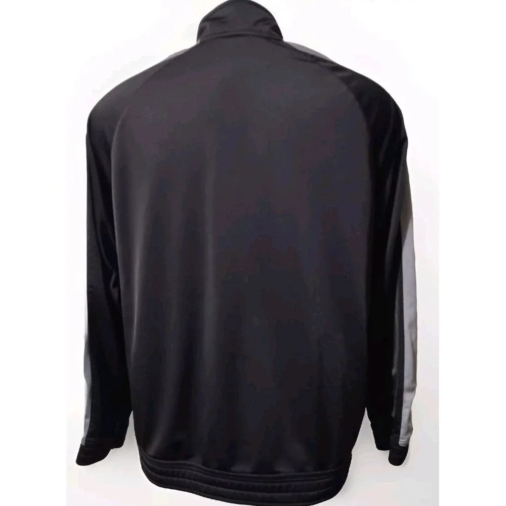 Starter Track Jacket L Mens Athleisure Streetwear Black Grey Full Zip RM42Y032